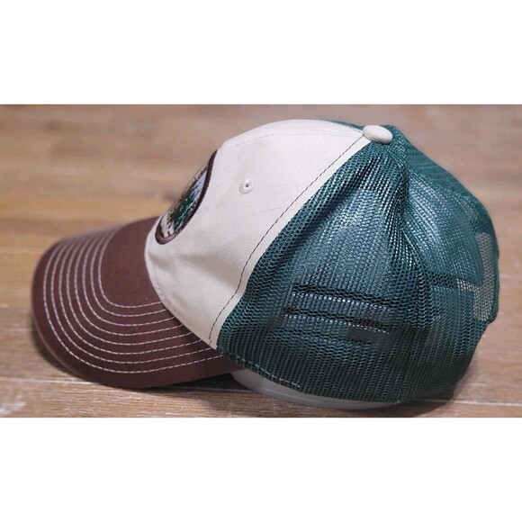 Sequoia National Park Patch Hat Snapback Cap Brown Green White Trees Forest Hike - Picture 2 of 5